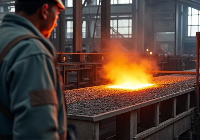 Industrial foundry work showcasing metallurgical precision
