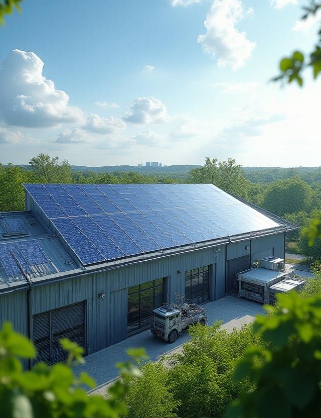 Sustainable metal manufacturing facility with green energy integration